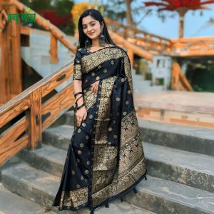 🧵 Japani Silk Skin Print Saree with Blouse Piece
