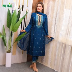 নাইরা কাট লিনেন সিকুয়েন্স স্টিচড থ্রি-পিস