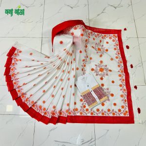 Half Silk Sharee and Cotton Panjabi Couple Set